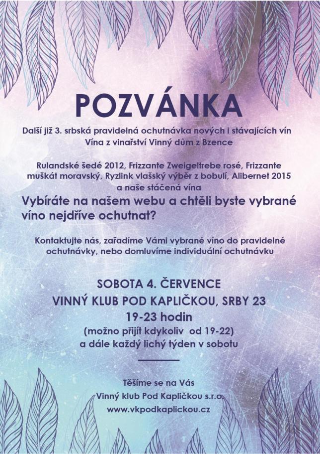 Pozvánka ochutnávka 4.7.