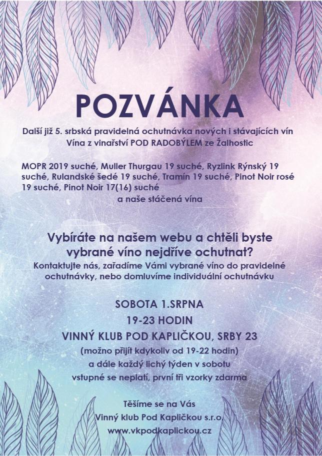 5.pozvánka na letní ochutnávku vín